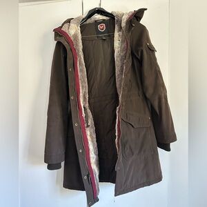 LIKE NEW 1 Madison Expedition Women’s Faux Fur Hooked Parka jacket brown